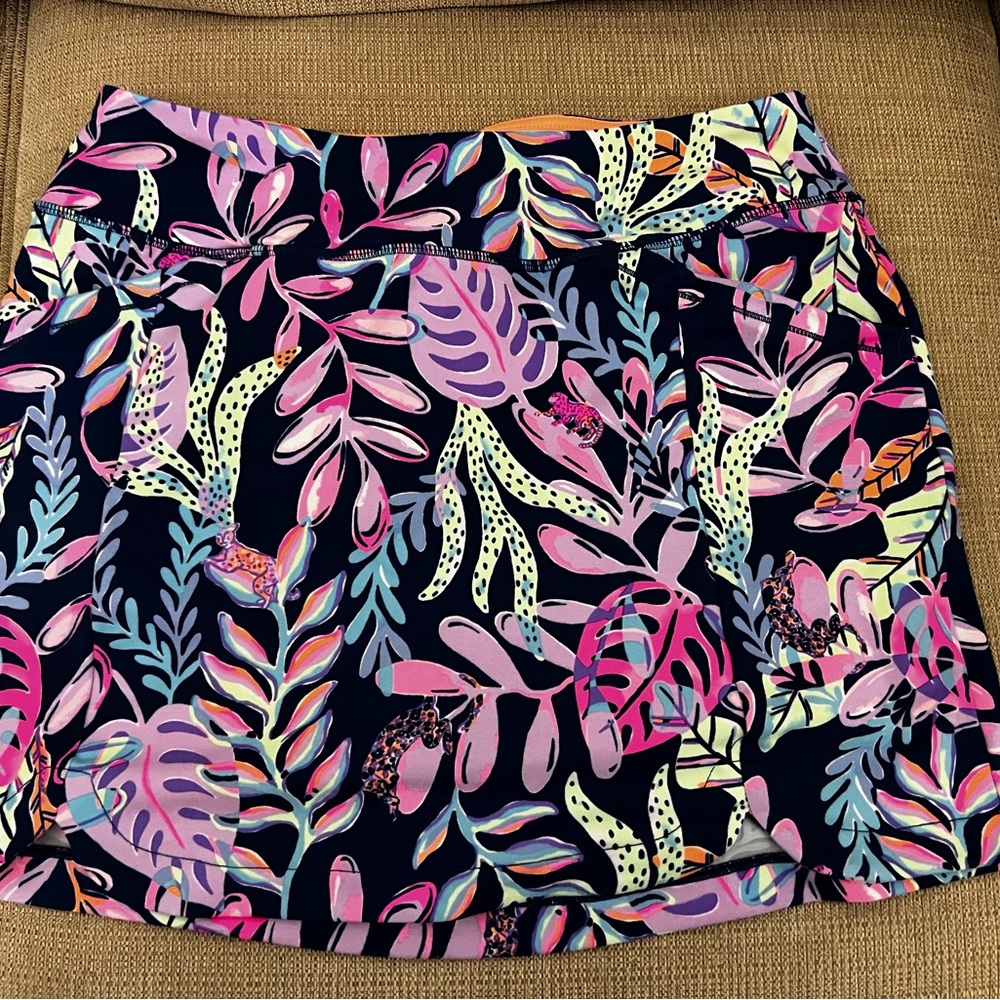 Lilly Pulitzer Colorful Leaf Print Mini Skirt - SKORT